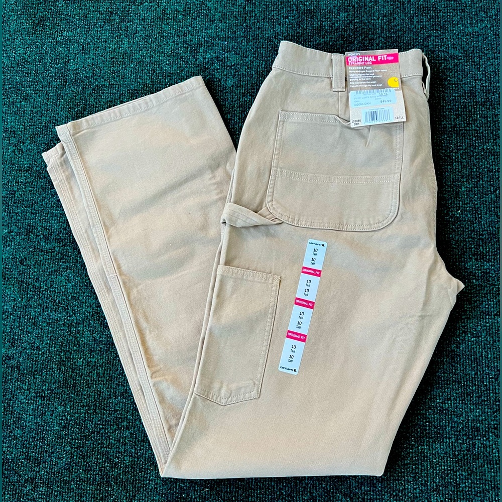 Women’s Carhartt pants NEW 10 Tall Original Fit
